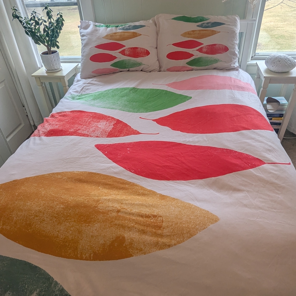 Deny Designs Leaf Pattern Duvet Bedding Set By Garima Dhawan float 1 